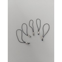 Шнур для брелоков 58 мм цв. черный, цена за 10 шт